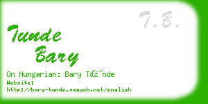 tunde bary business card